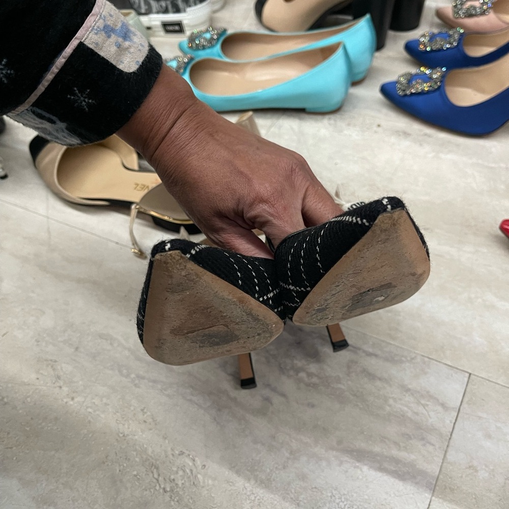 J'Adior Slingback Pump Black Technical Fabric - Picture 3 of 5